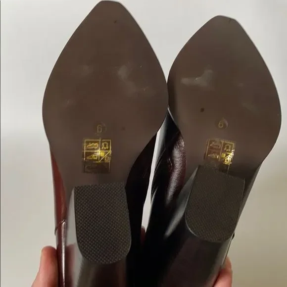 NEW Jeffrey Campbell Flynn Burgundy Boots Size 6 - Picture 12 of 15